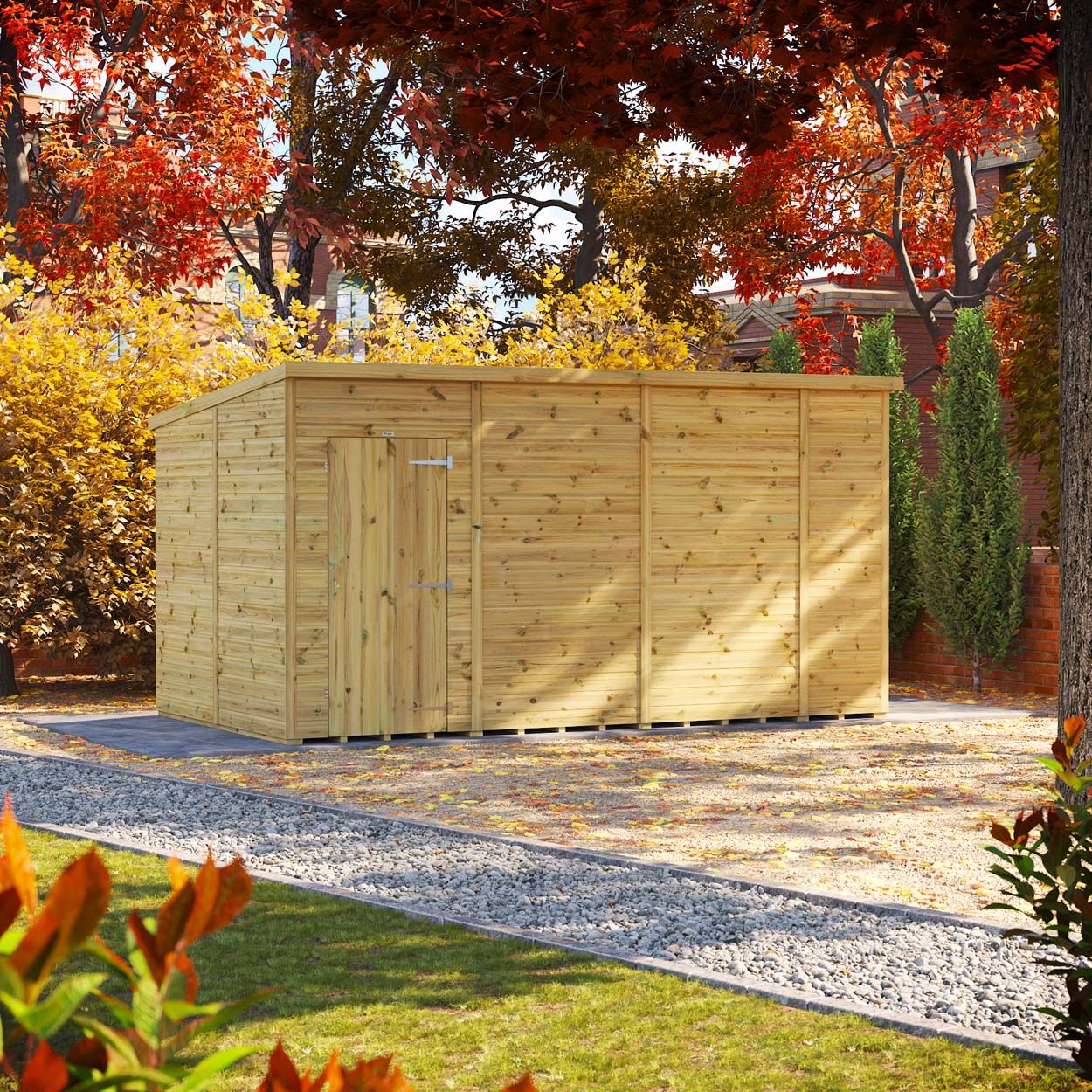 Powersheds Prem Pent GDN Shed 14ftx8ft Wndless