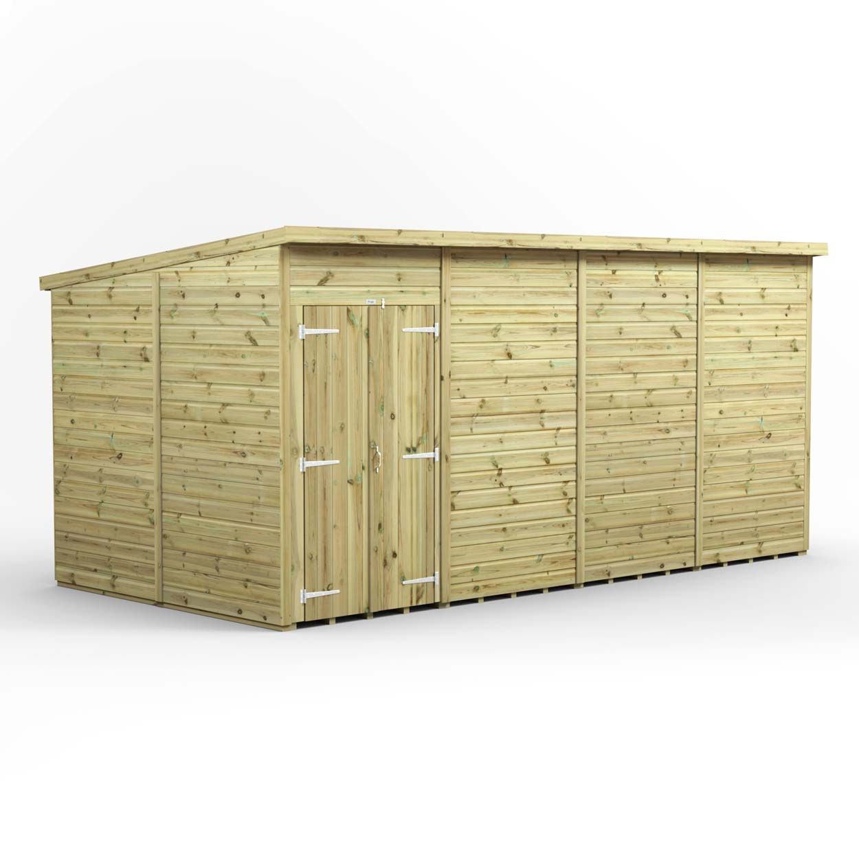 Powersheds Prem Pent GDN Shed 16ftx8ft Wndless DD