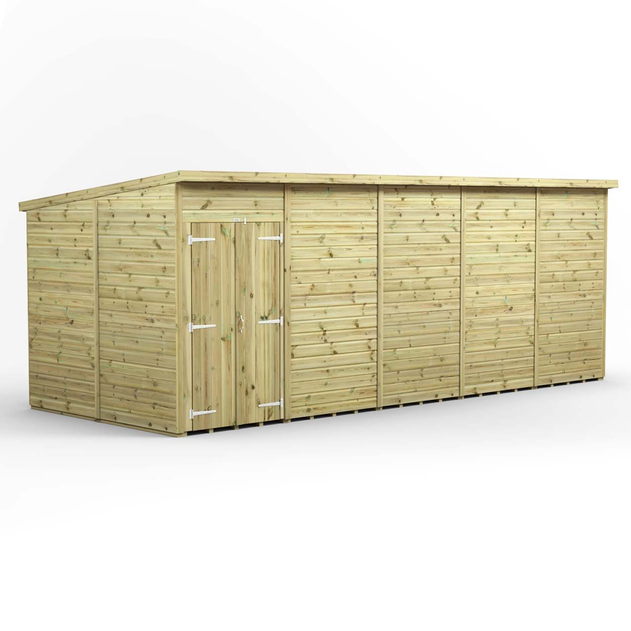 Powersheds Prem Pent GDN Shed 20ftx8ft Wndless DD