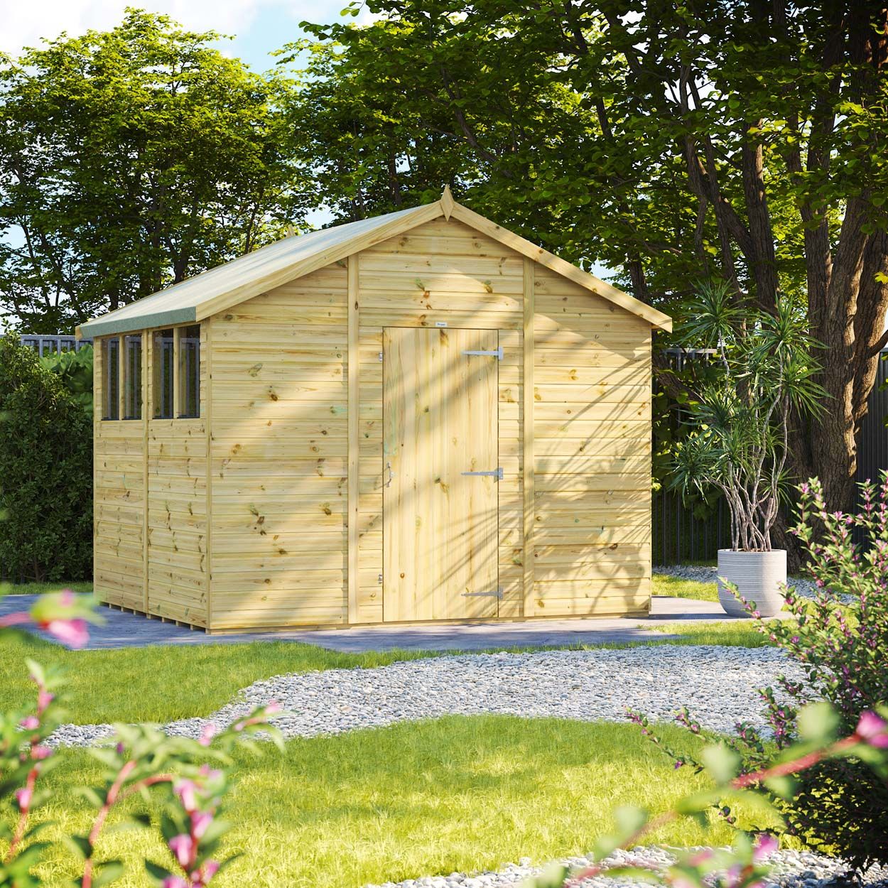 Powersheds Prem Apex GDN Shed 8ftx10ft