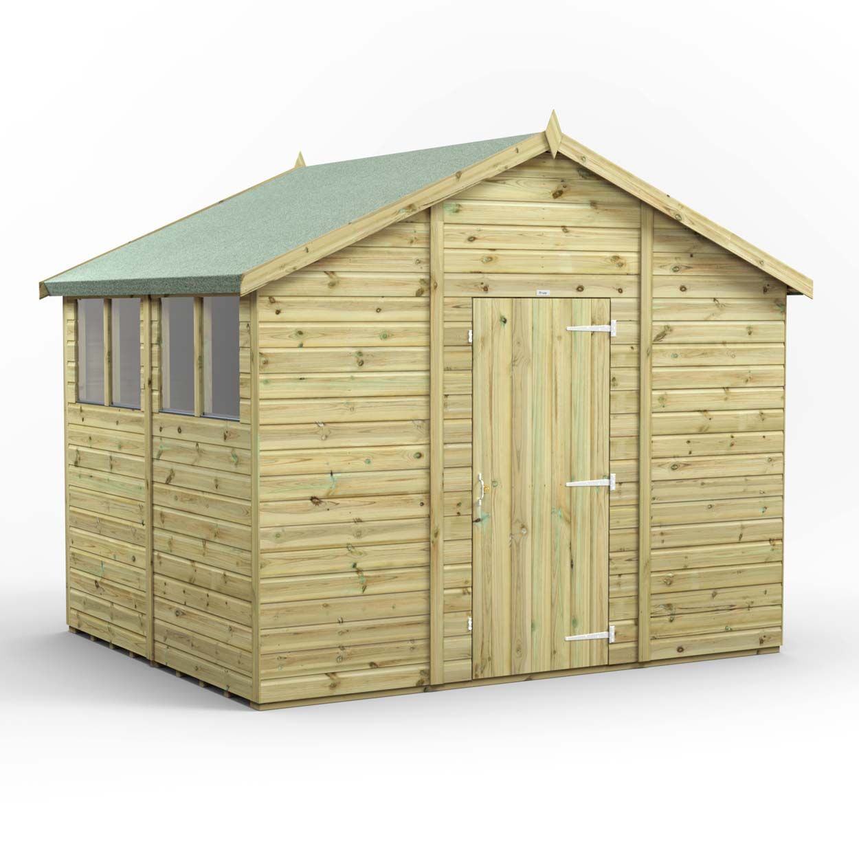 Powersheds Prem Apex GDN Shed 8ftx10ft