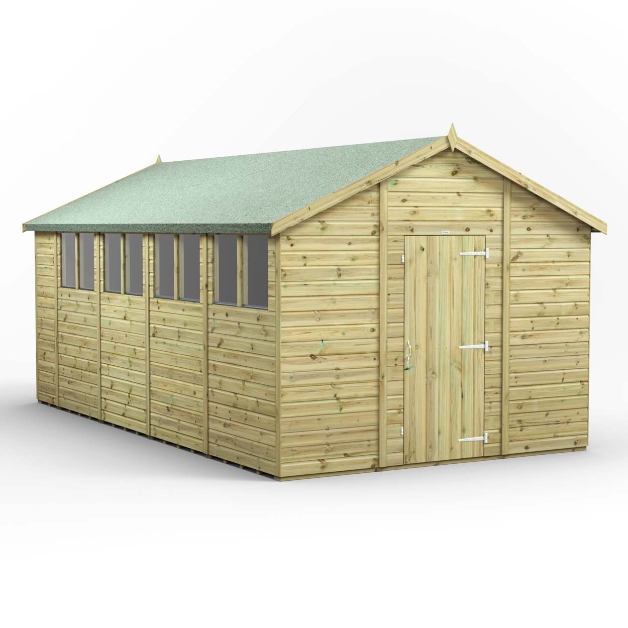 Powersheds Prem Apex GDN Shed 18ftx10ft
