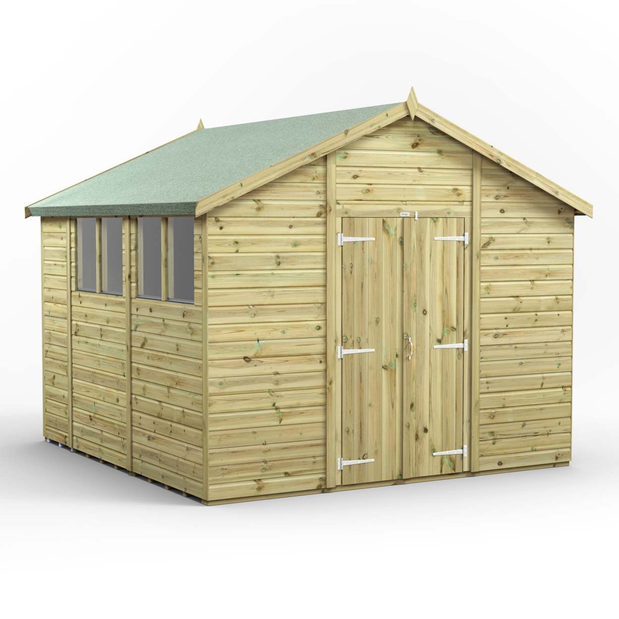 Powersheds Prem Apex GDN Shed 10ftx10ft DD