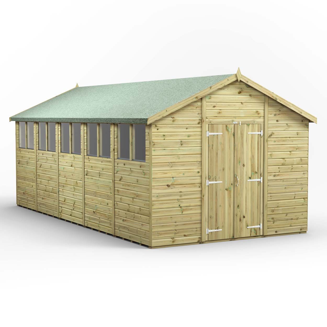 Powersheds Prem Apex GDN Shed 20ftx10ft DD
