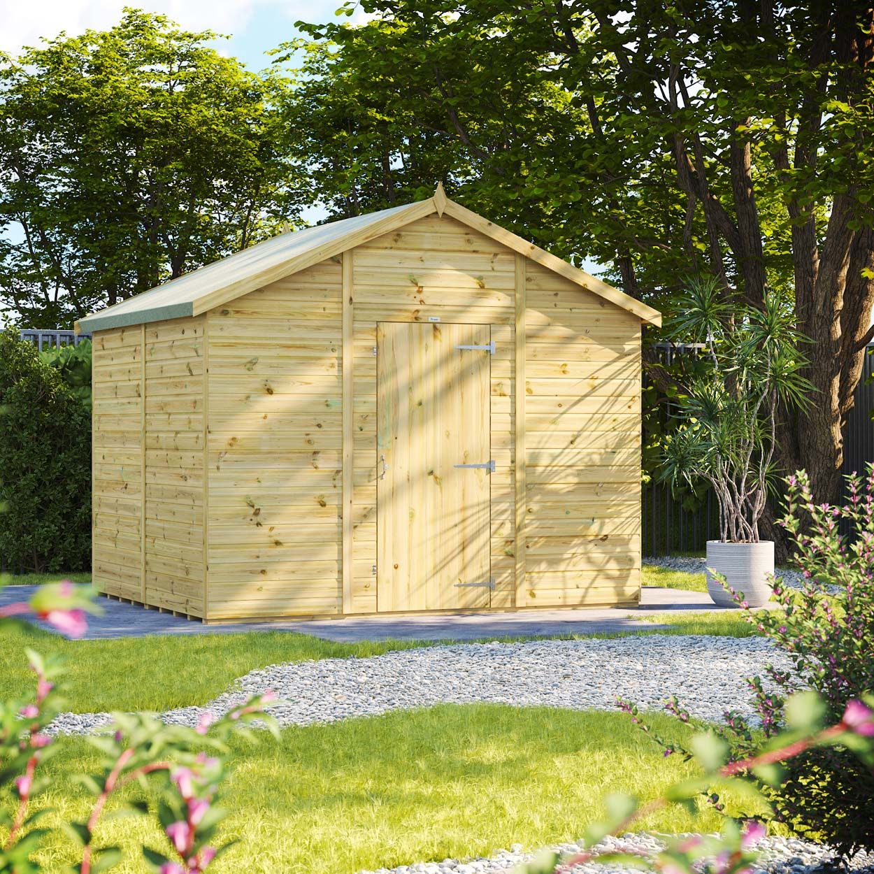 Powersheds Prem Apex GDN Shed 8ftx10ft Wndless