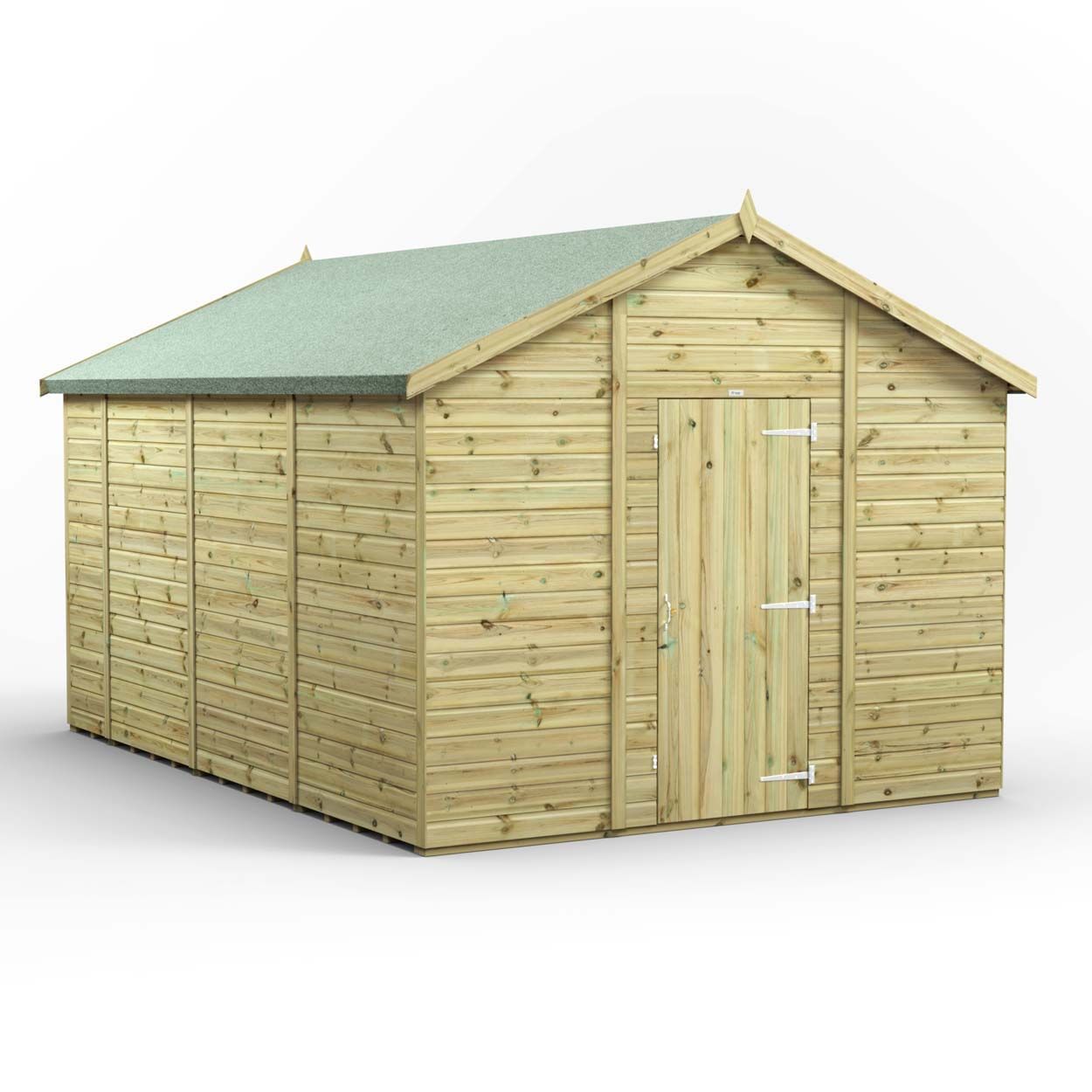 Powersheds Prem Apex GDN Shed 14ftx10ft Wndless