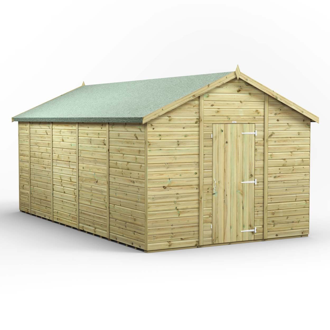 Powersheds Prem Apex GDN Shed 18ftx10ft Wndless