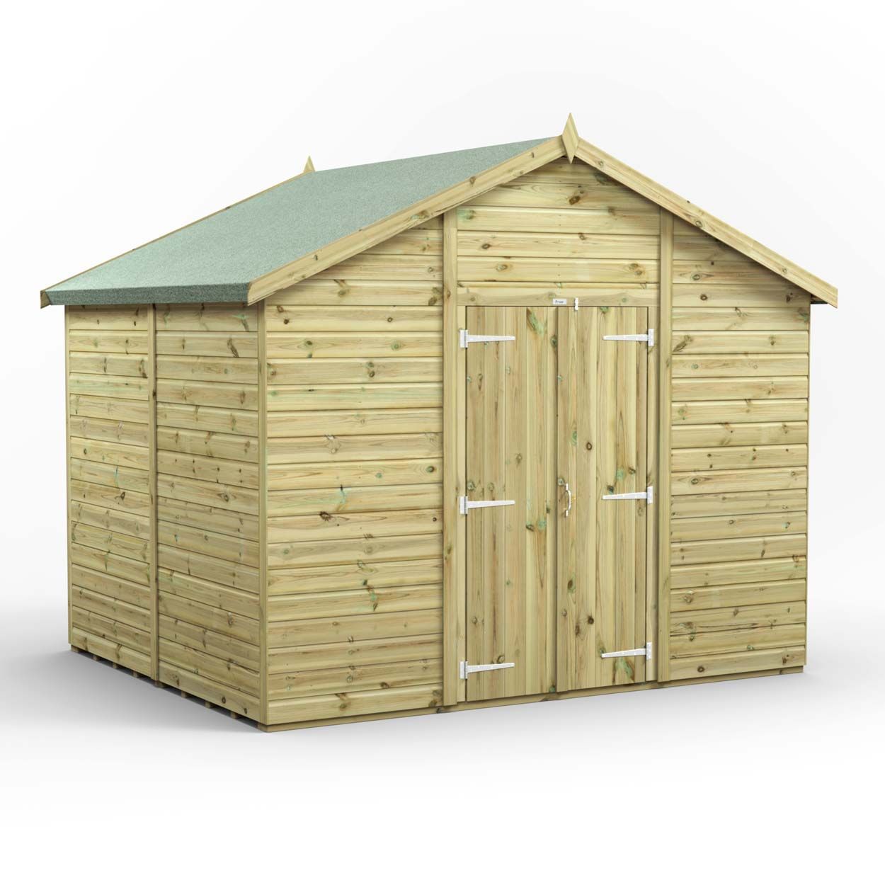 Powersheds Prem Apex GDN Shed 8ftx10ft Wndless DD