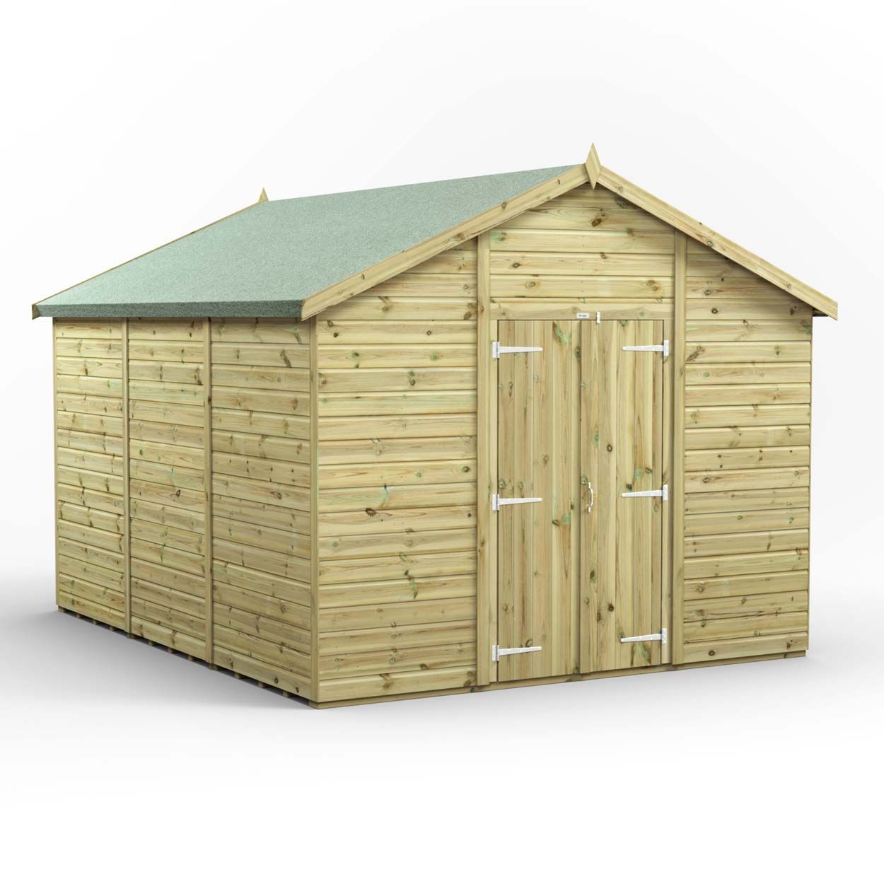 Powersheds Prem Apex GDN Shed 12ftx10ft Wndless DD