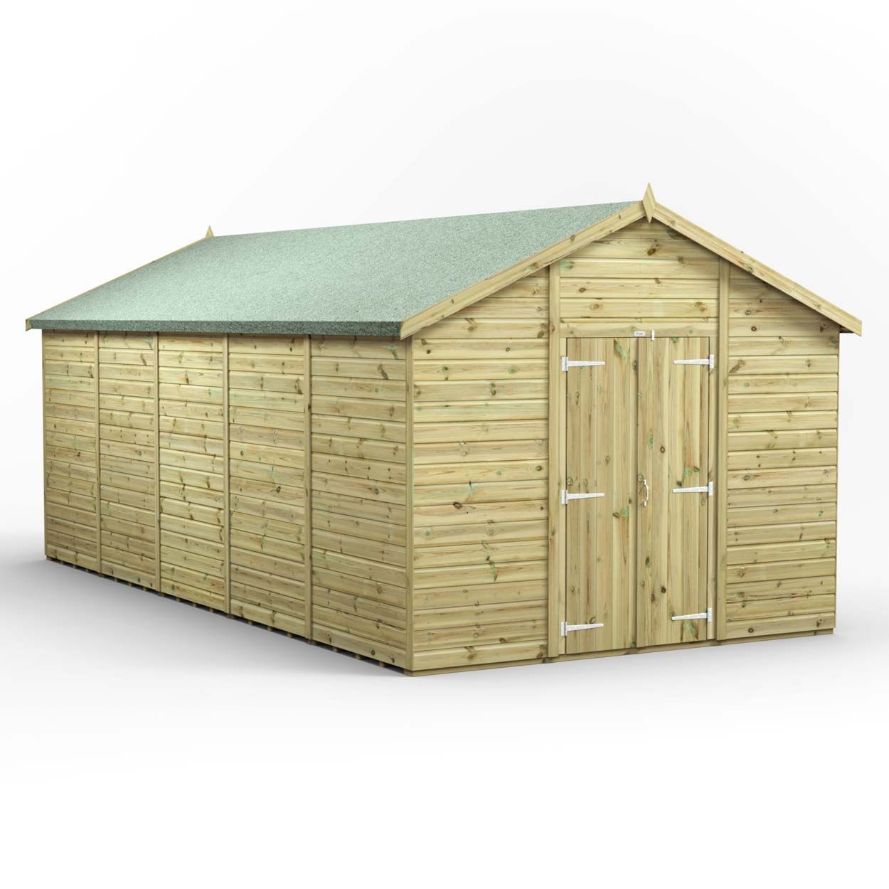 Powersheds Prem Apex GDN Shed 20ftx10ft Wndless DD