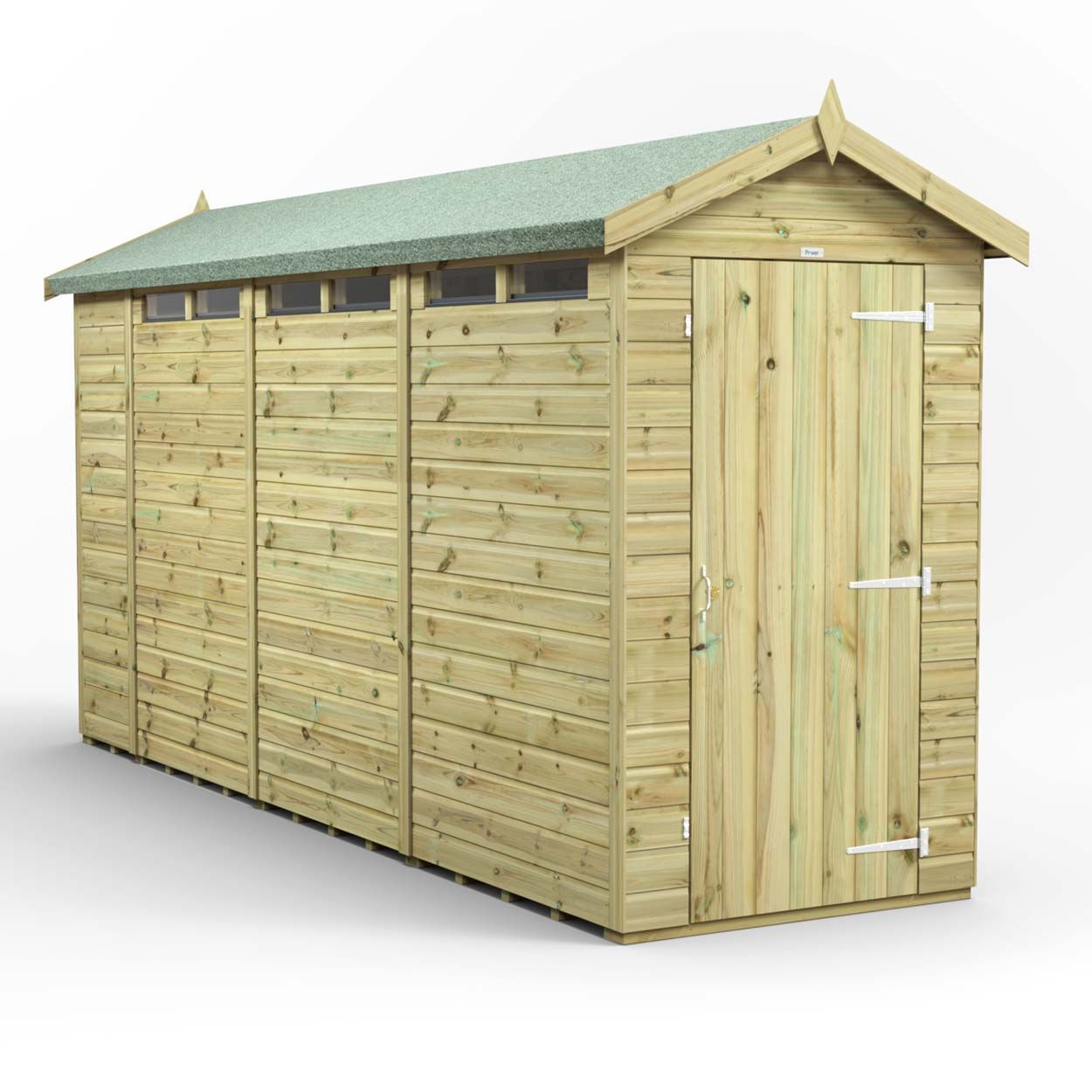 Powersheds Prem Apex Security Shed 14ftx4ft