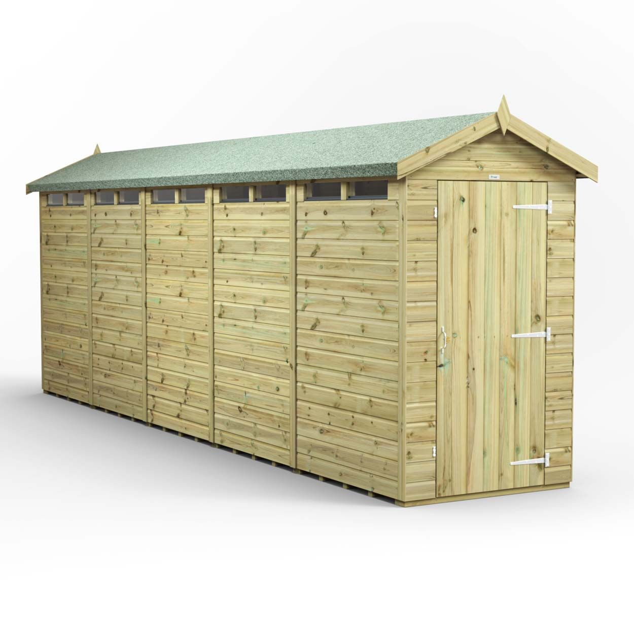 Powersheds Prem Apex Security Shed 20ftx4ft