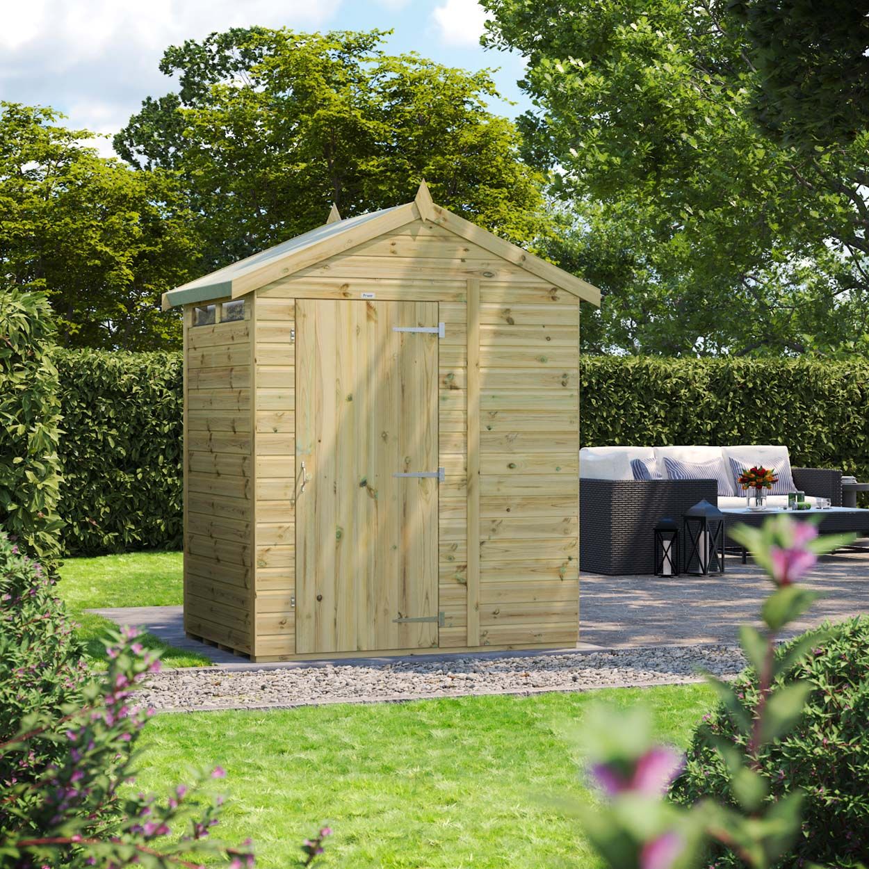 Powersheds Prem Apex Security Shed 4ftx6ft