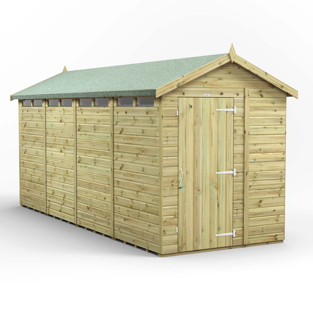 Powersheds Prem Apex Security Shed 16ftx6ft