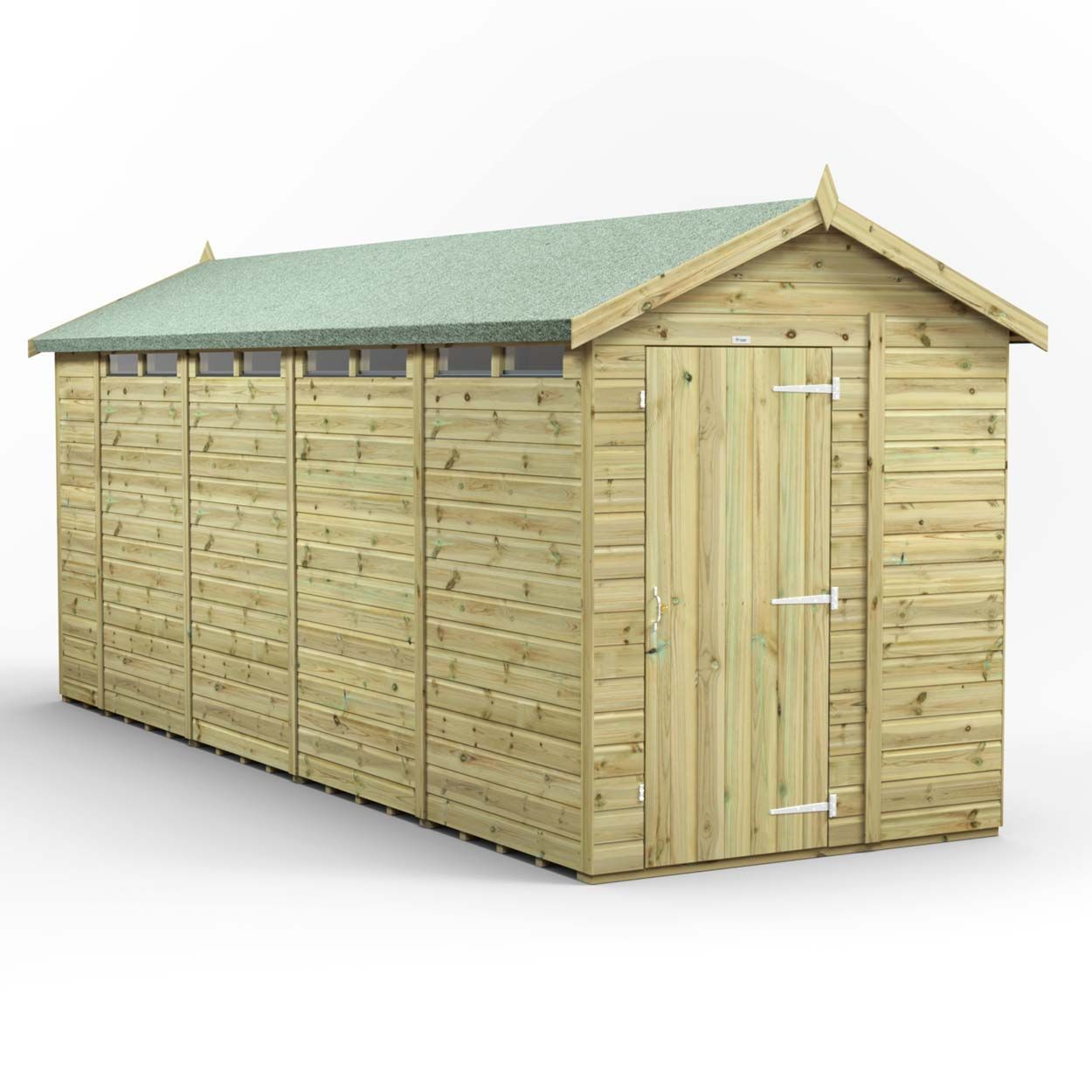 Powersheds Prem Apex Security Shed 18ftx6ft