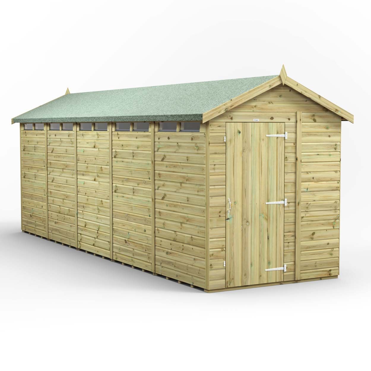 Powersheds Prem Apex Security Shed 20ftx6ft