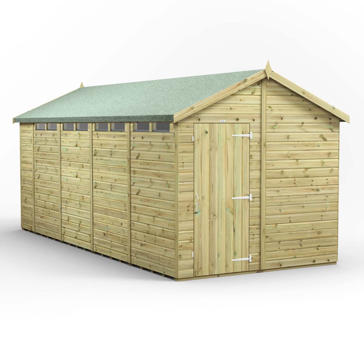 Powersheds Prem Apex Security Shed 18ftx8ft