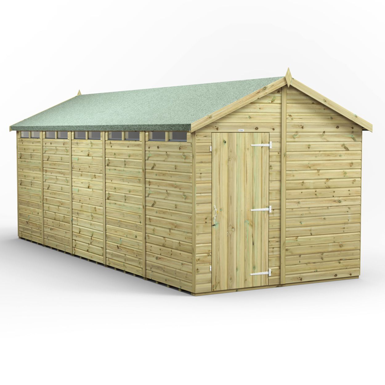 Powersheds Prem Apex Security Shed 20ftx8ft