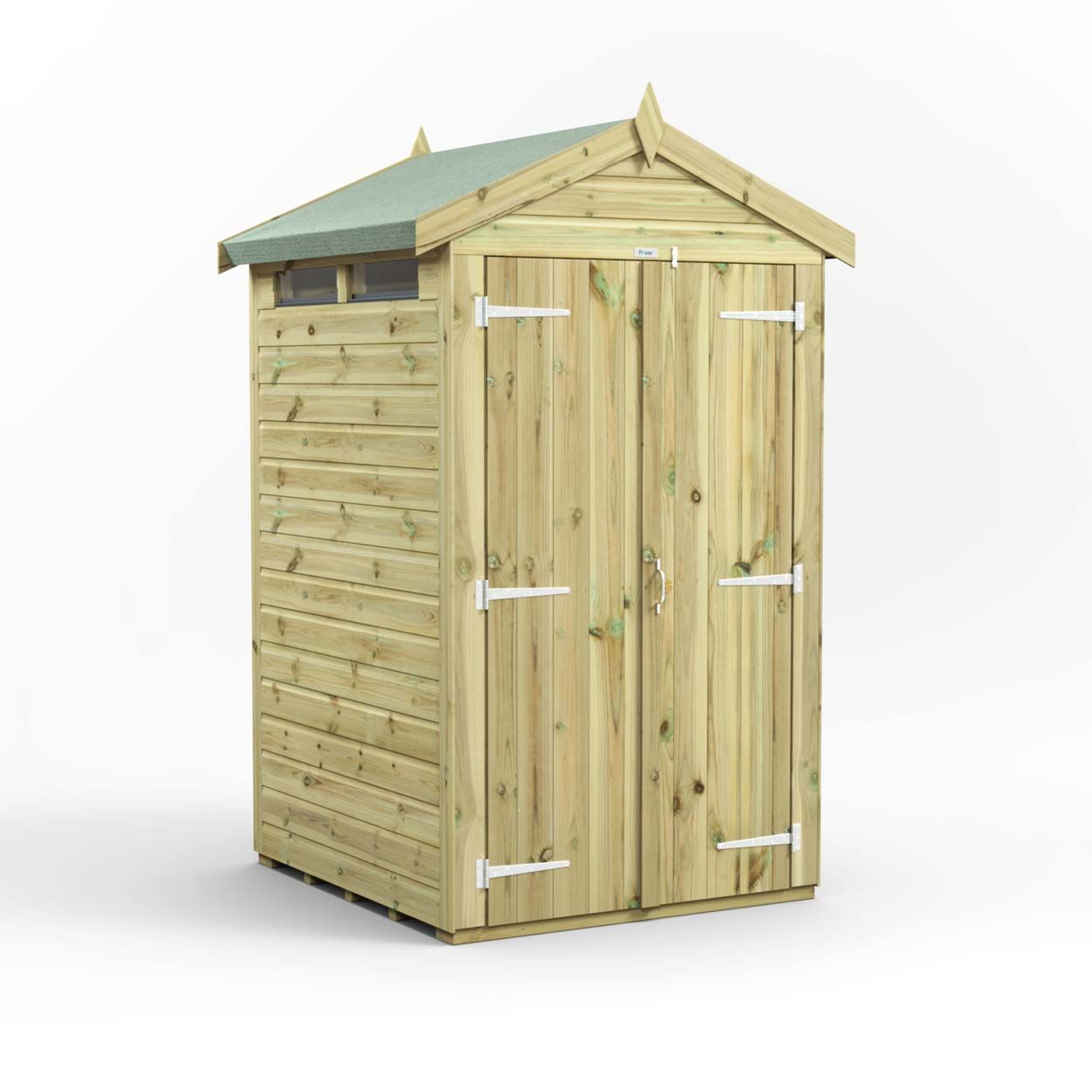 Powersheds Prem Apex Security Shed 4ftx4ft DD