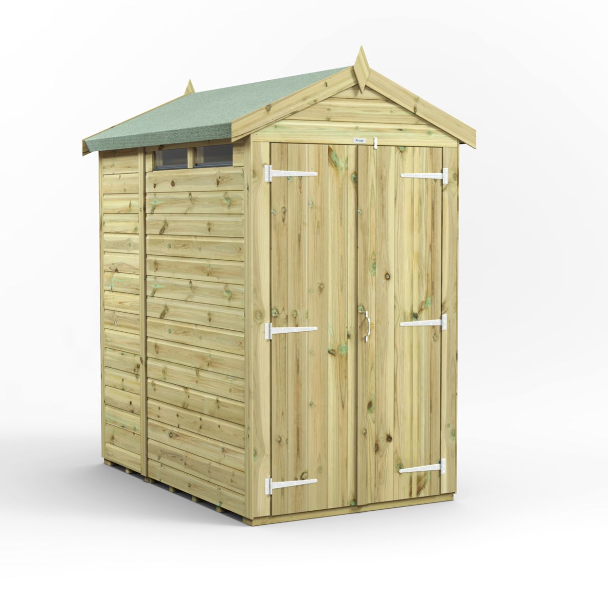 Powersheds Prem Apex Security Shed 6ftx4ft DD