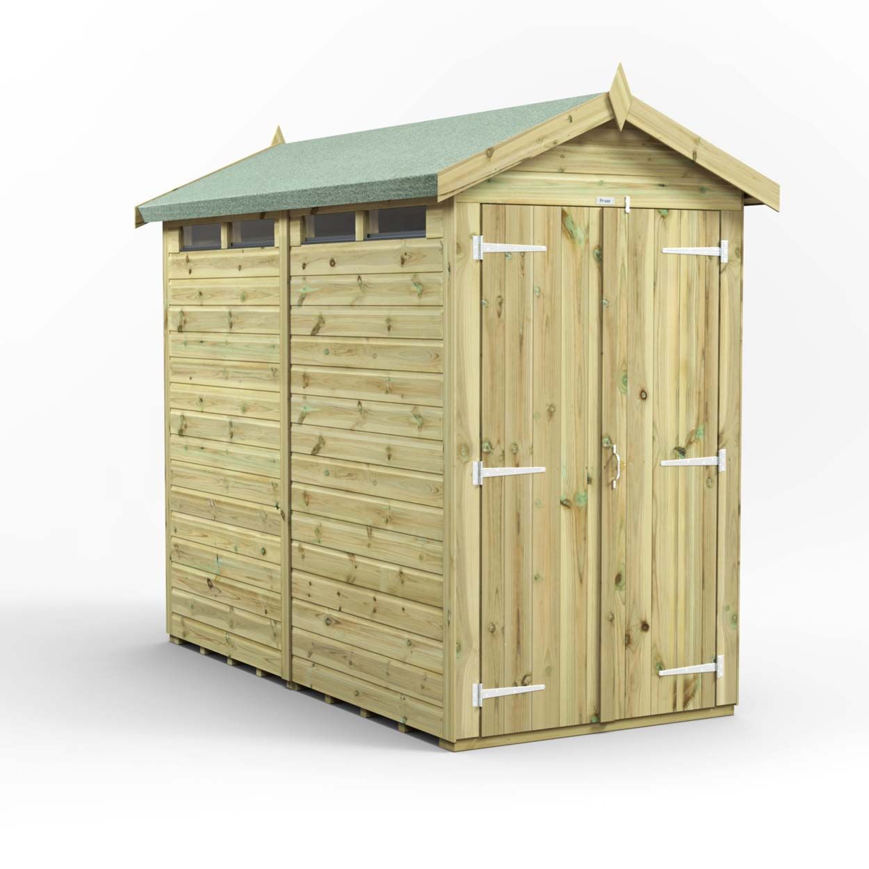 Powersheds Prem Apex Security Shed 8ftx4ft DD