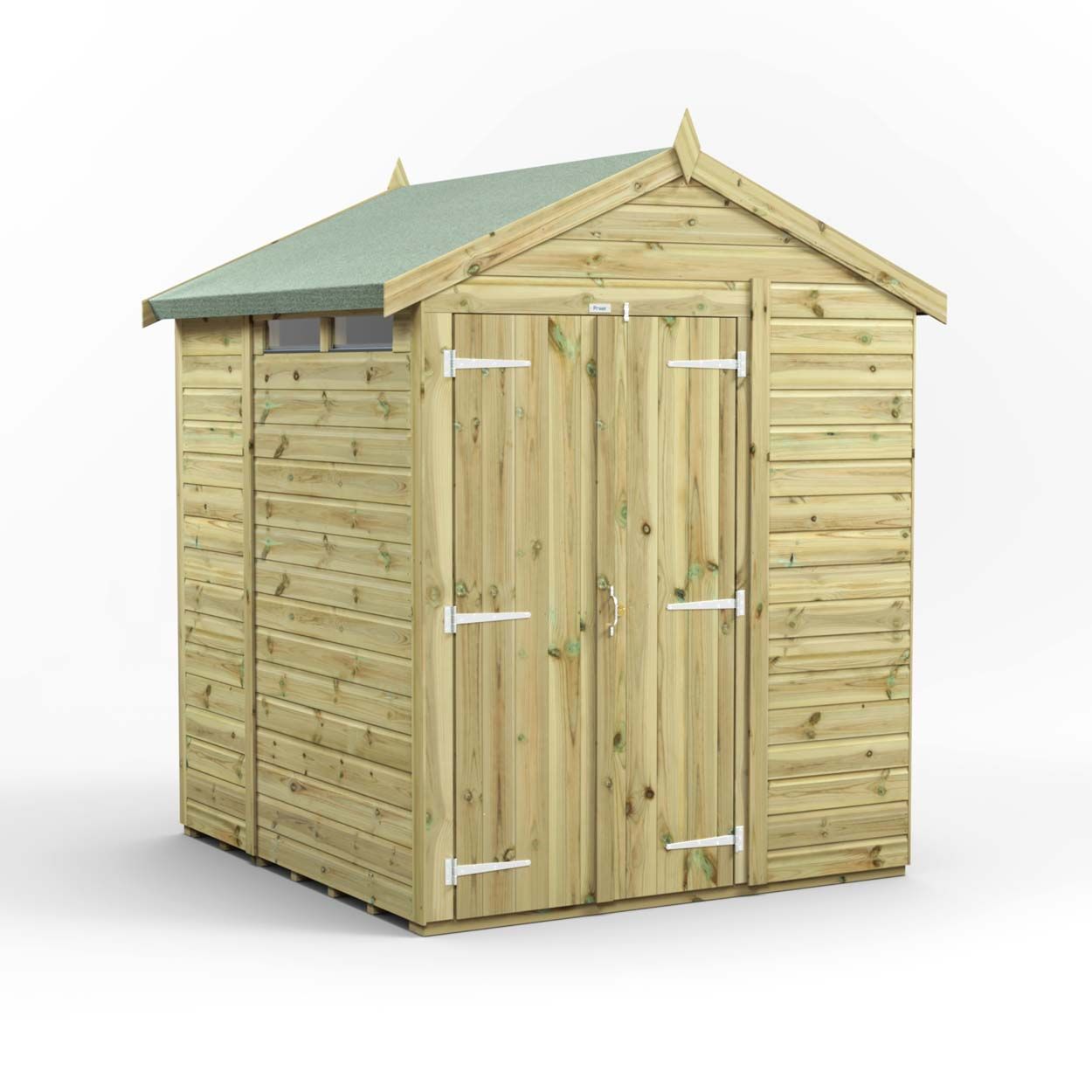 Powersheds Prem Apex Security Shed 6ftx6ft DD
