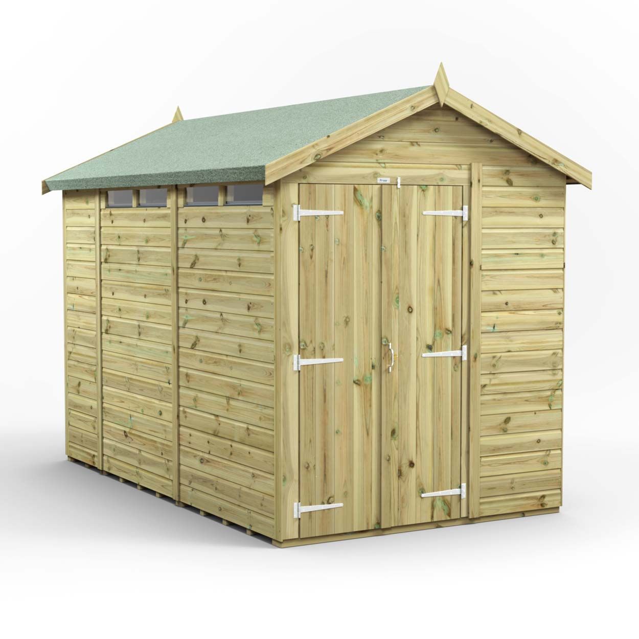 Powersheds Prem Apex Security Shed 10ftx6ft DD