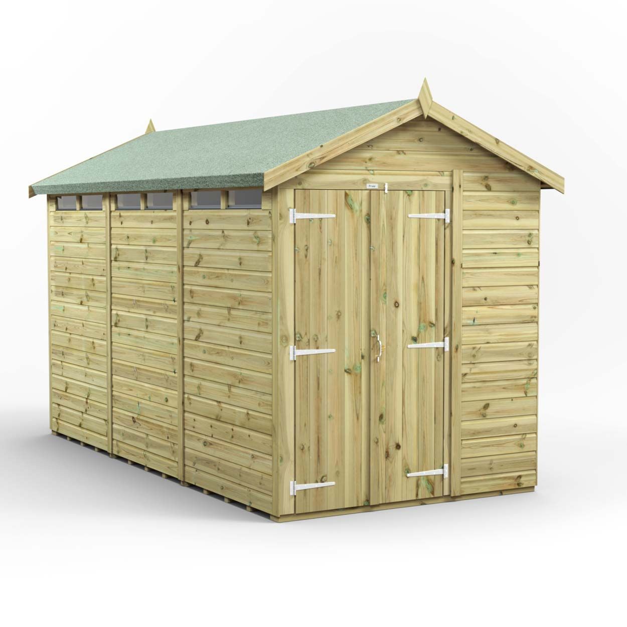 Powersheds Prem Apex Security Shed 12ftx6ft DD