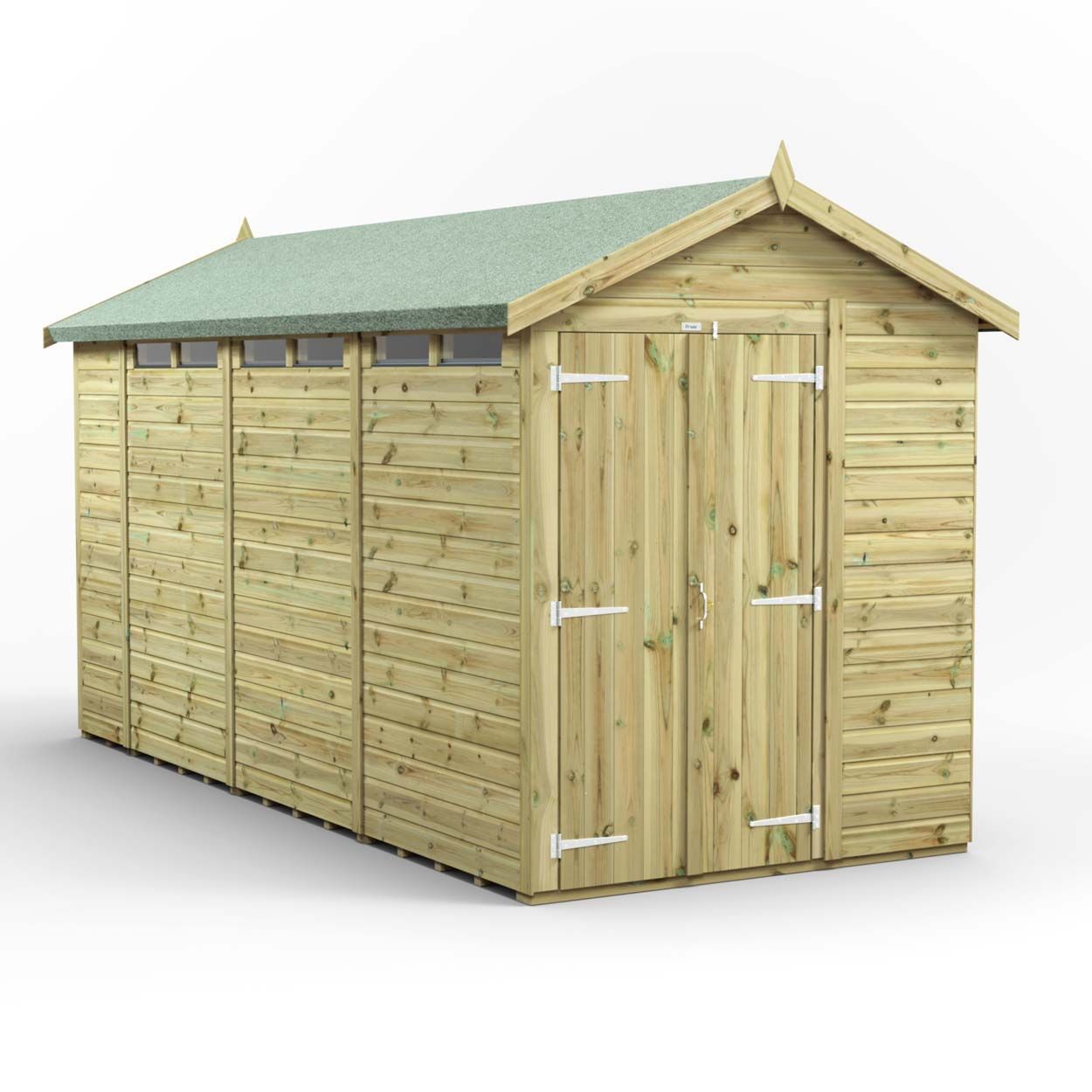 Powersheds Prem Apex Security Shed 14ftx6ft DD