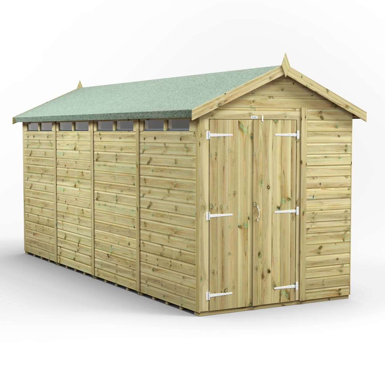 Powersheds Prem Apex Security Shed 16ftx6ft DD