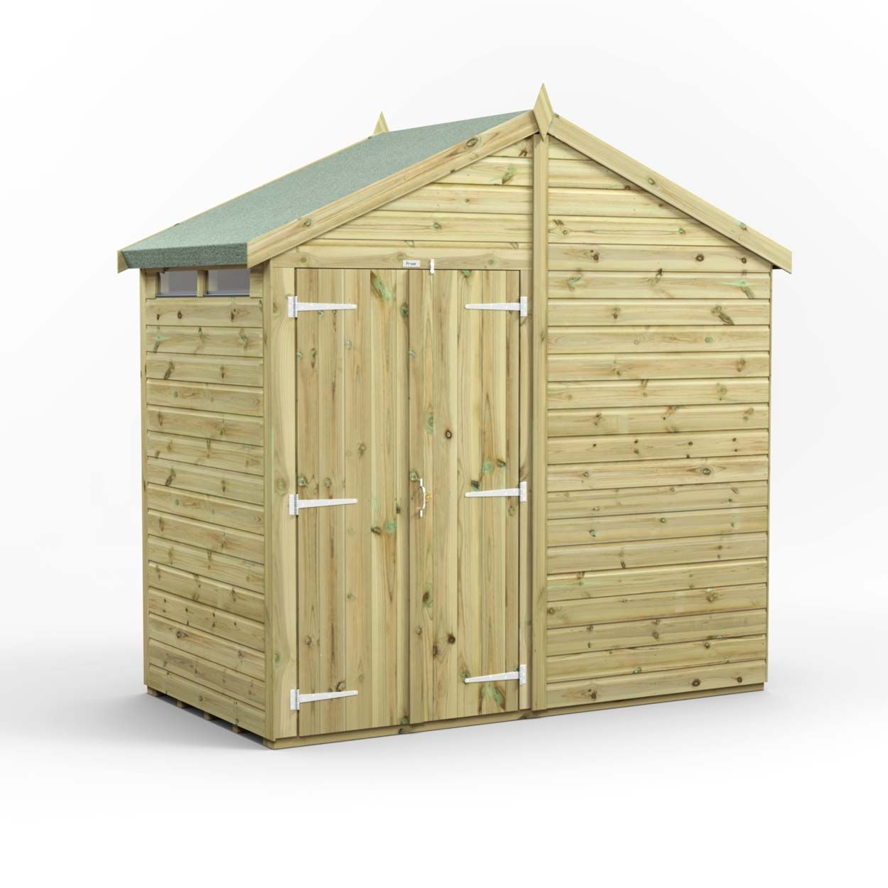 Powersheds Prem Apex Security Shed 4ftx8ft DD