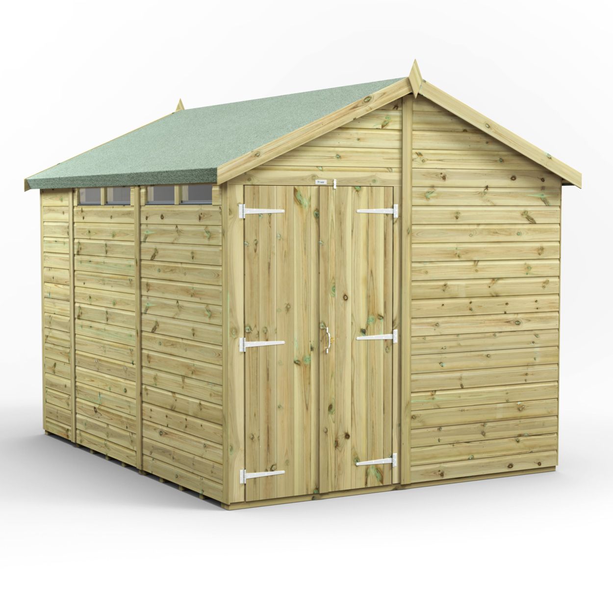 Powersheds Prem Apex Security Shed 10ftx8ft DD