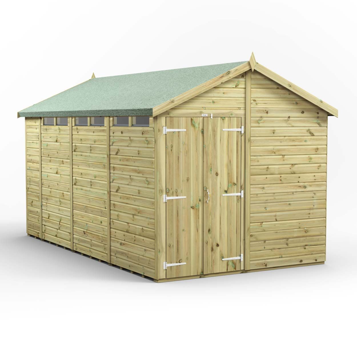 Powersheds Prem Apex Security Shed 14ftx8ft DD