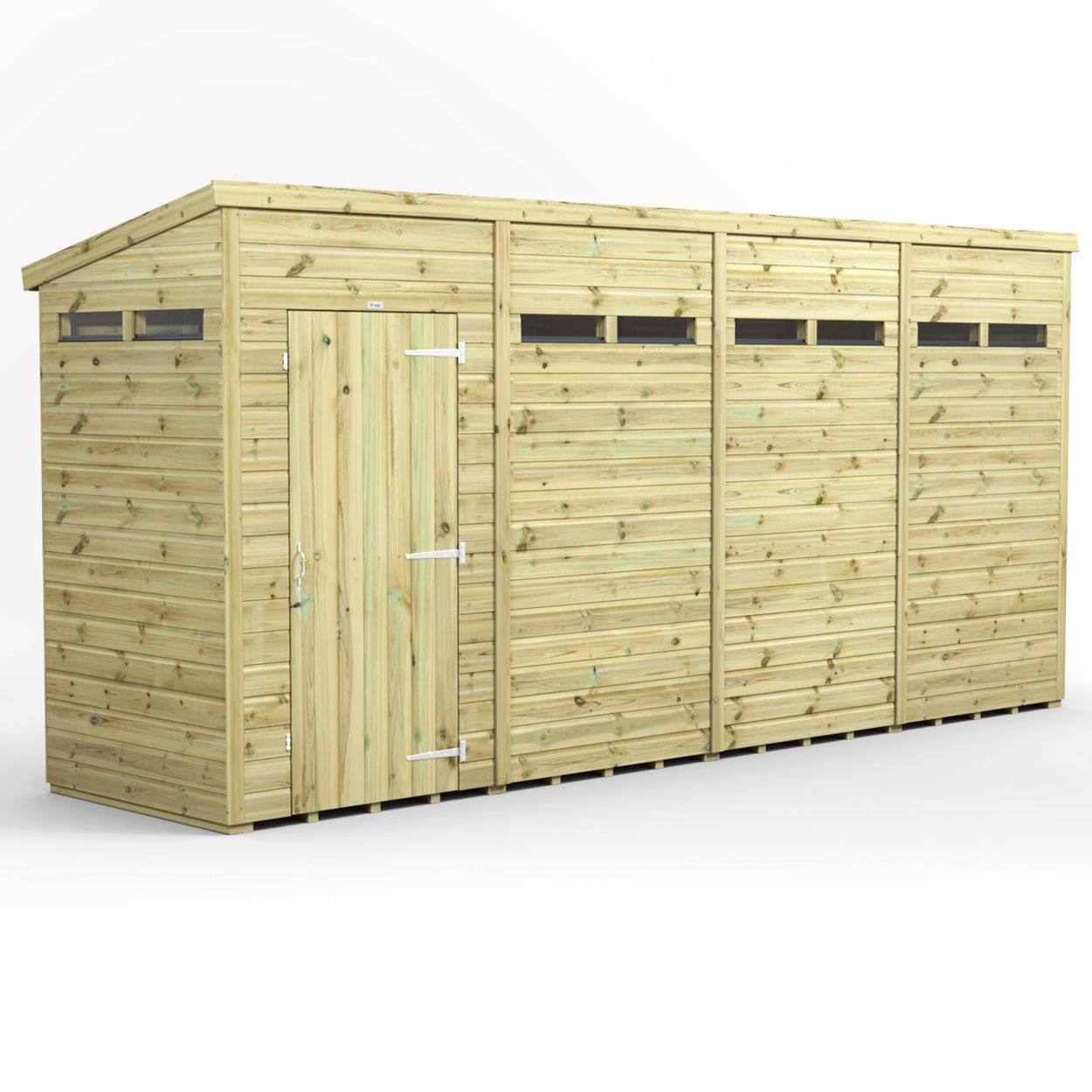 Powersheds Prem Pent Security Shed 16ftx4ft