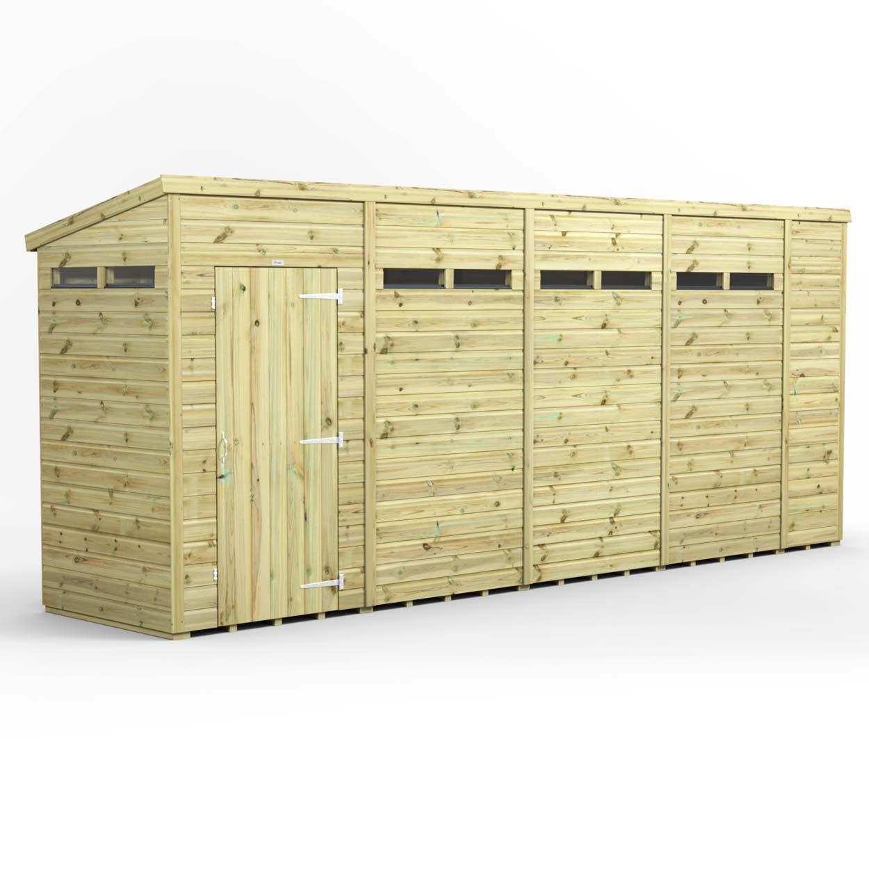 Powersheds Prem Pent Security Shed 18ftx4ft
