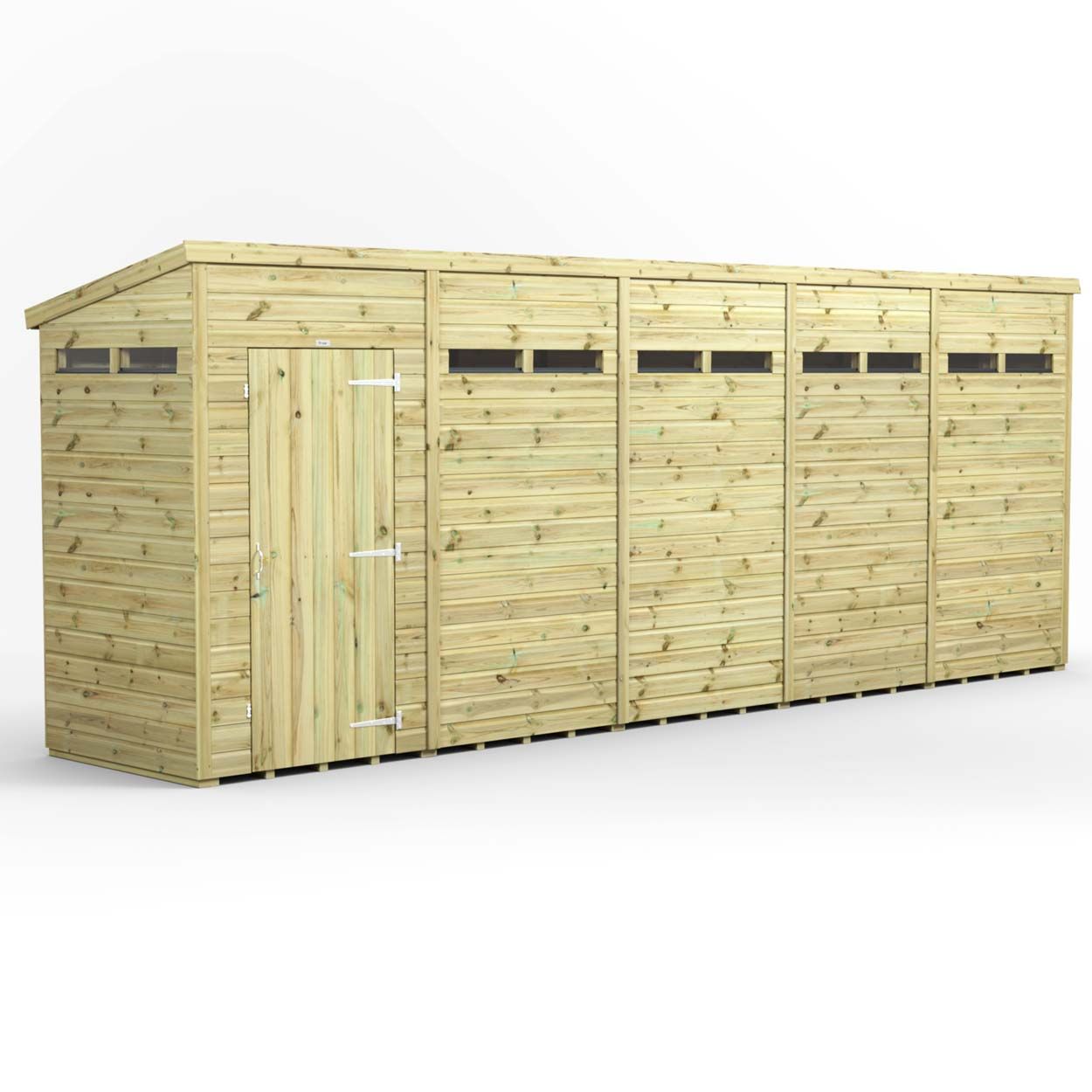 Powersheds Prem Pent Security Shed 20ftx4ft