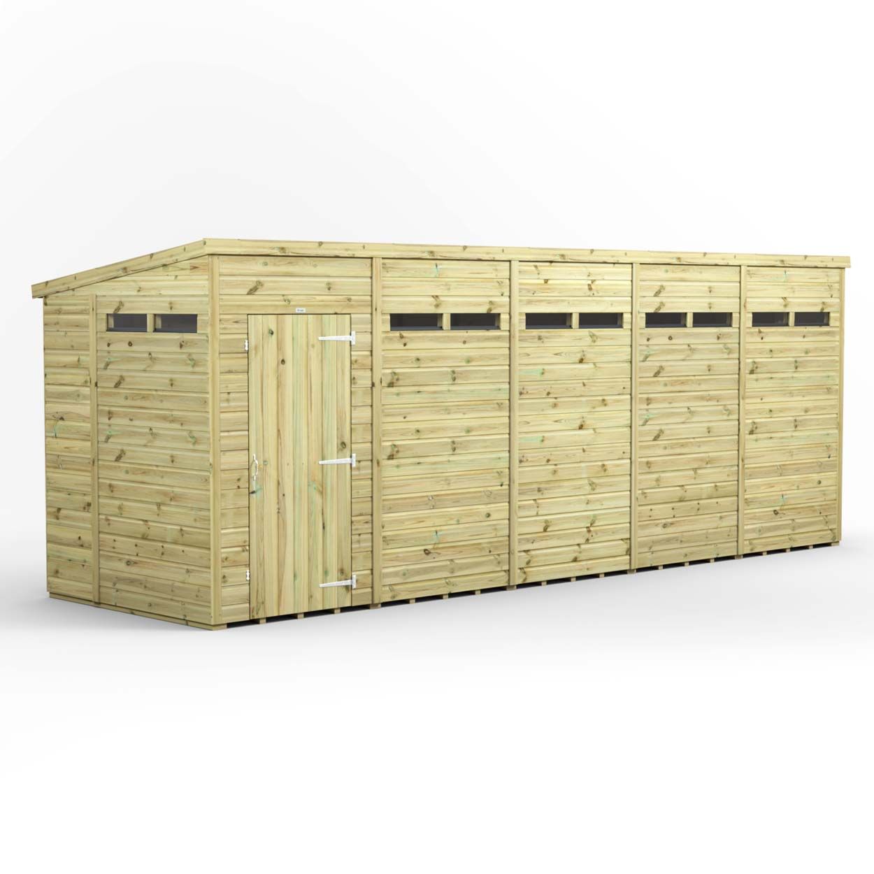 Powersheds Prem Pent Security Shed 20ftx6ft