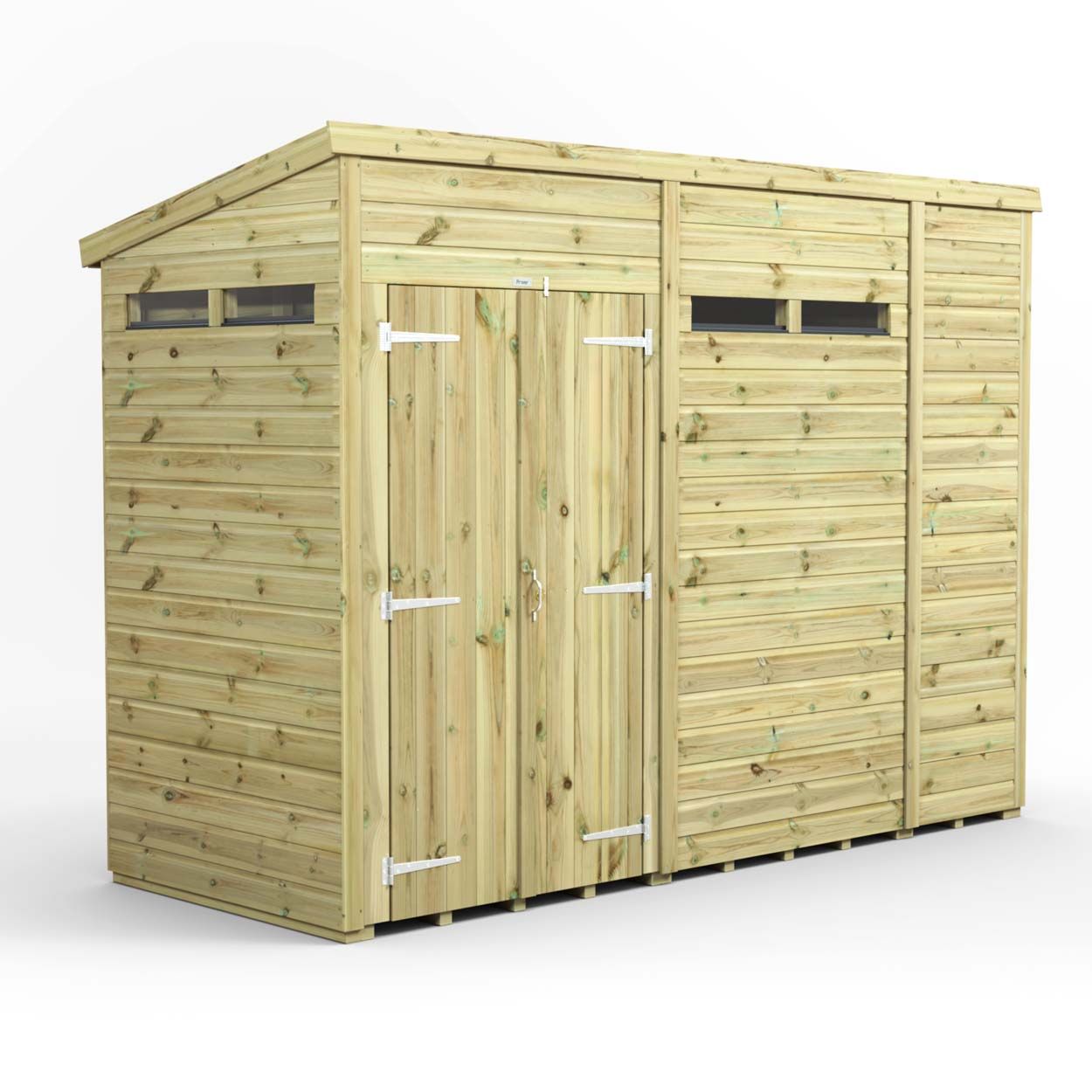 Powersheds Prem Pent Security Shed 10ftx4ft DD