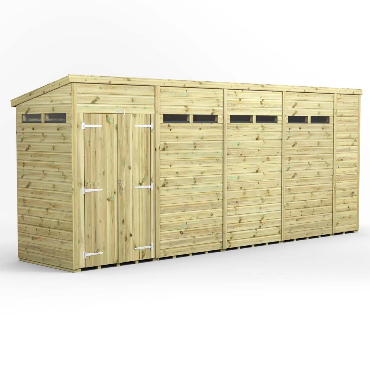 Powersheds Prem Pent Security Shed 18ftx4ft DD