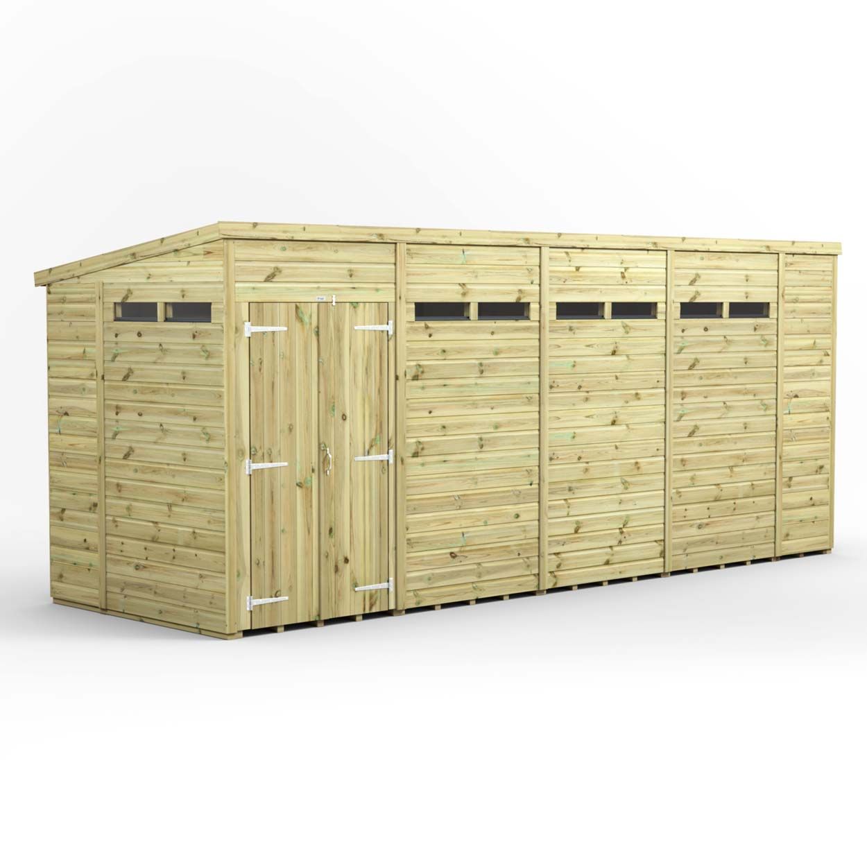 Powersheds Prem Pent Security Shed 18ftx6ft DD