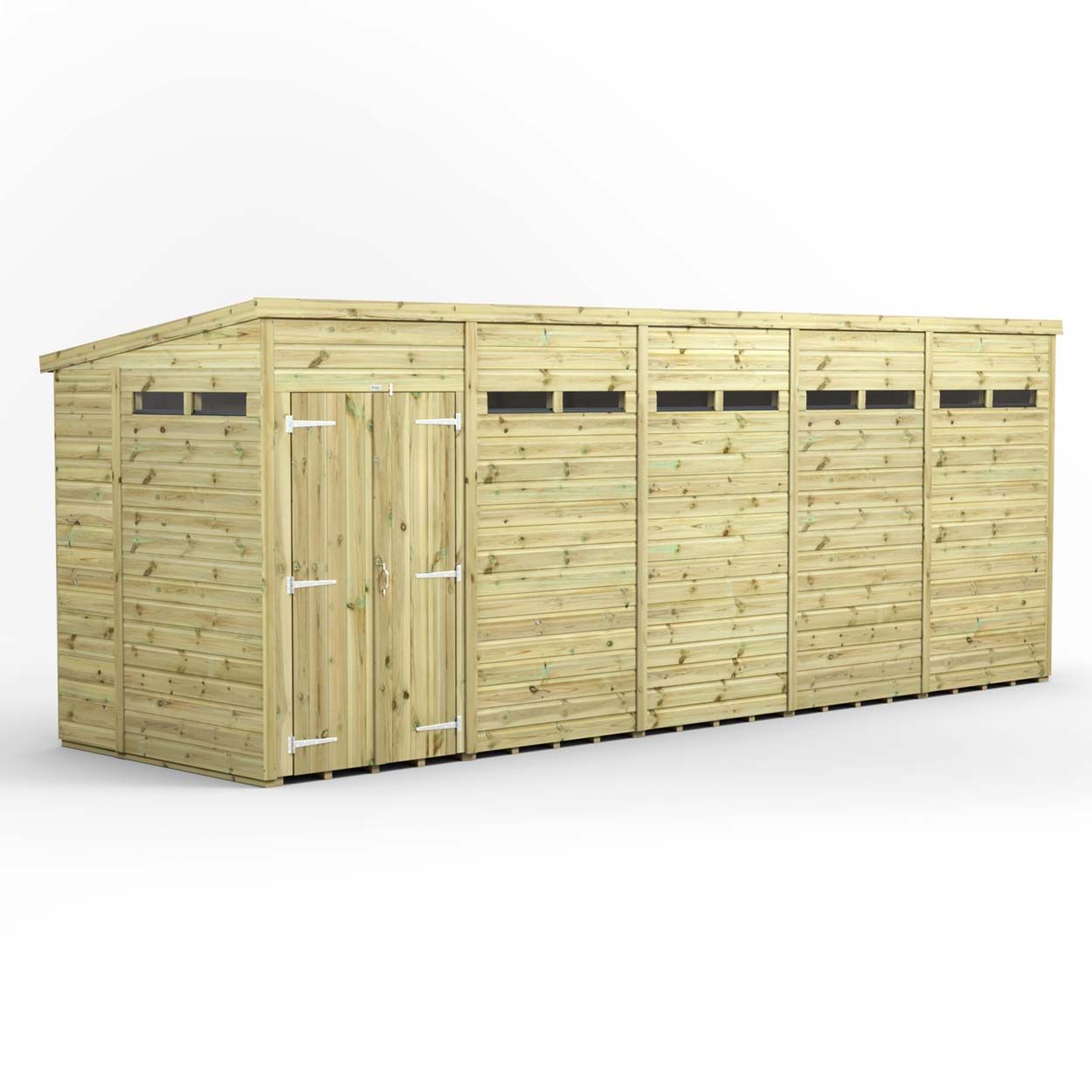 Powersheds Prem Pent Security Shed 20ftx6ft DD