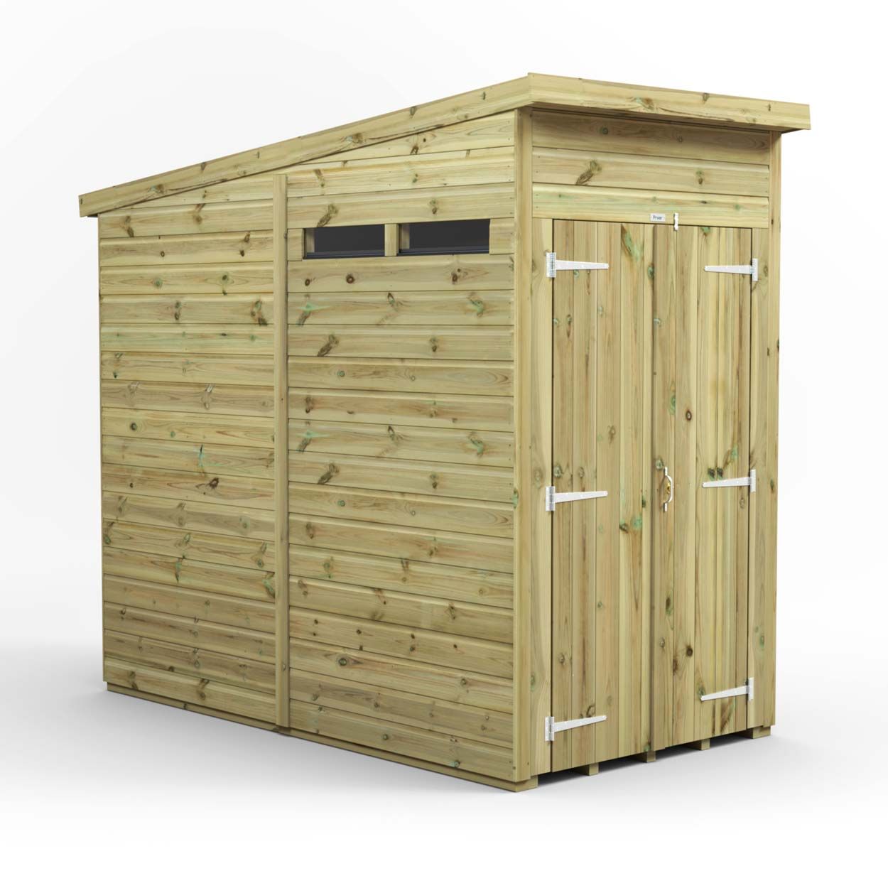 Powersheds Prem Pent Security Shed 4ftx8ft DD