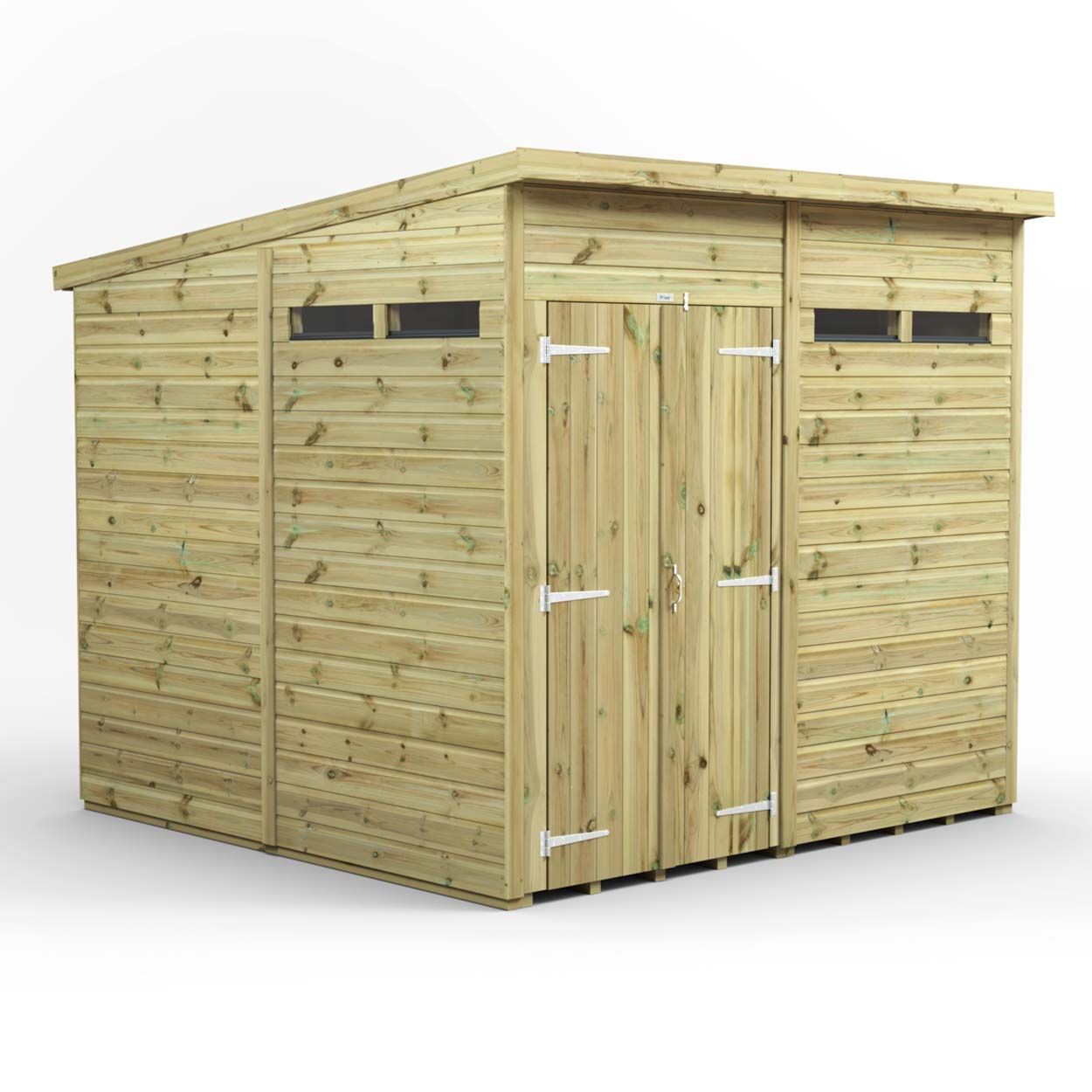 Powersheds Prem Pent Security Shed 8ftx8ft DD