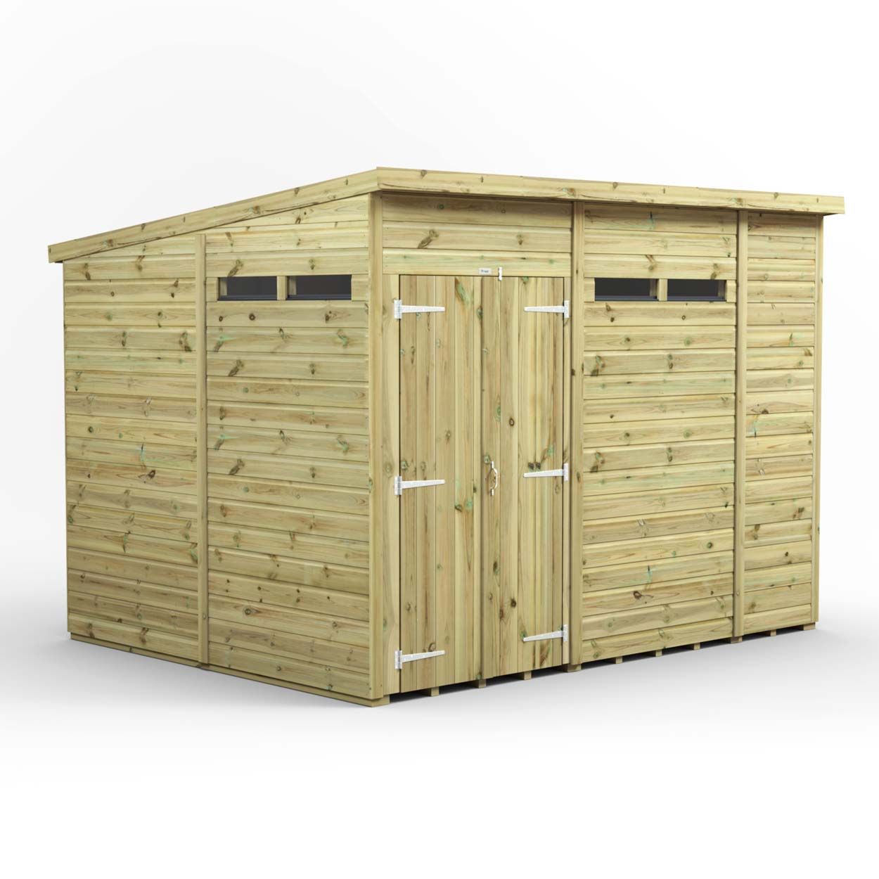 Powersheds Prem Pent Security Shed 10ftx8ft DD
