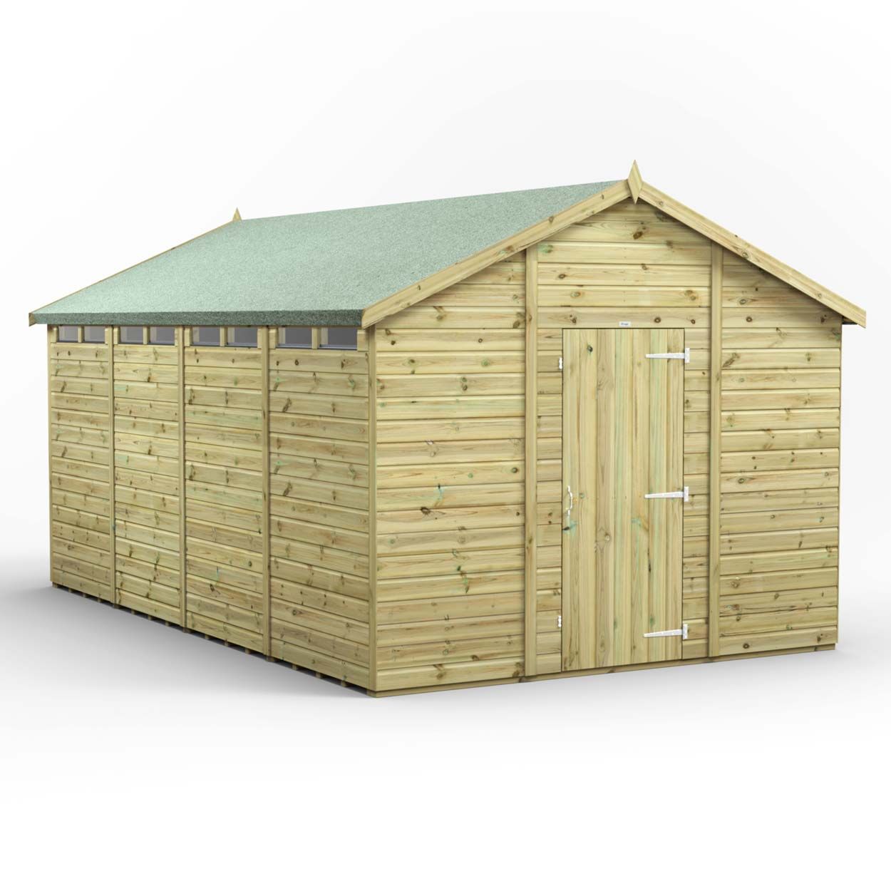 Powersheds Prem Apex Security Shed 16ftx10ft