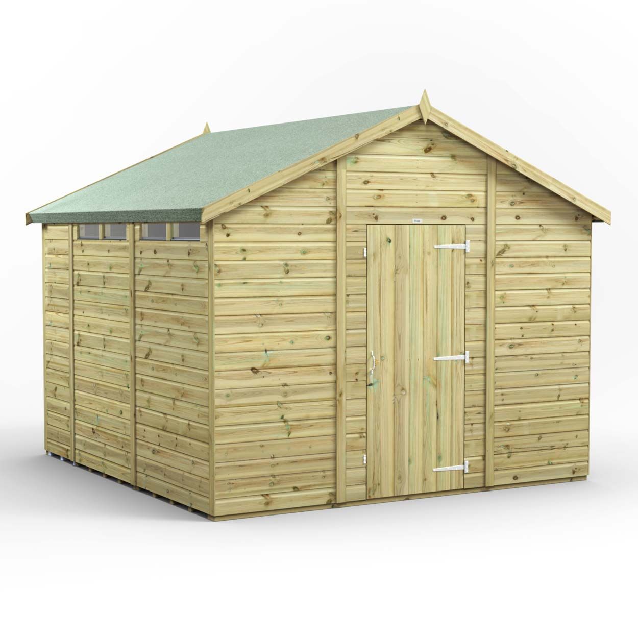 Powersheds Prem Apex Security Shed 10ftx10ft DD