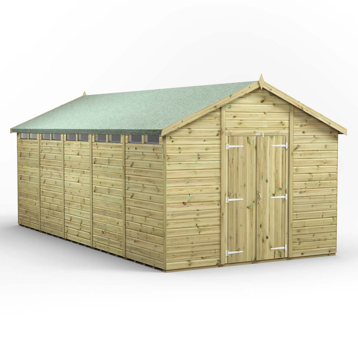 Powersheds Prem Apex Security Shed 20ftx10ft DD