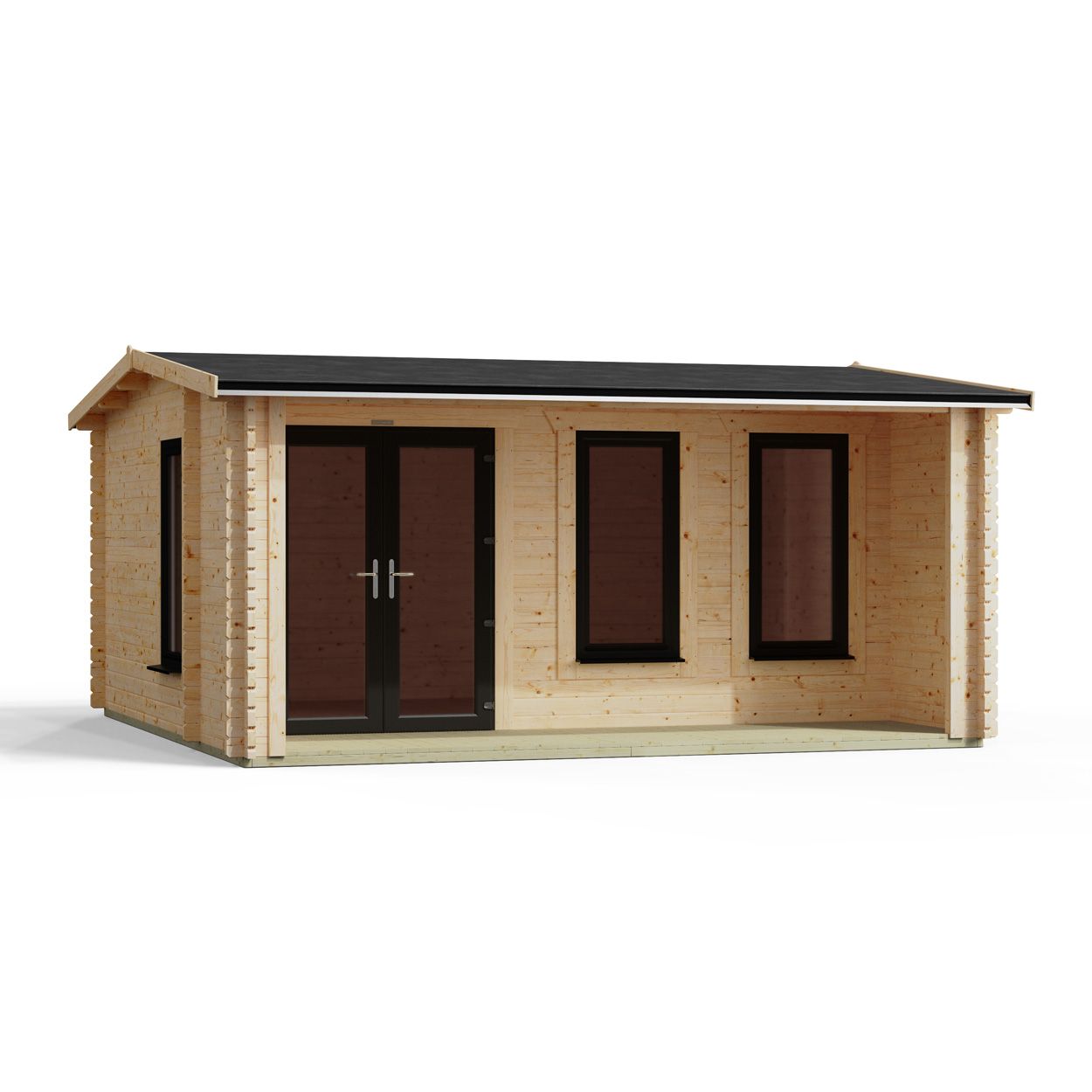 Powersheds Apex Snug Log Cabin 16ftx12ft DTR 44mm