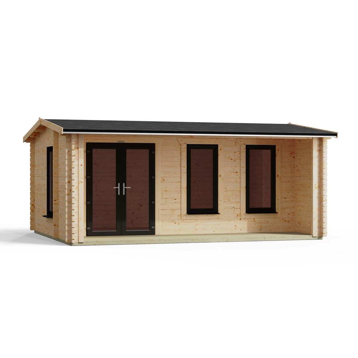 Powersheds Apex Snug Log Cabin 16ftx14ft DTL 44mm