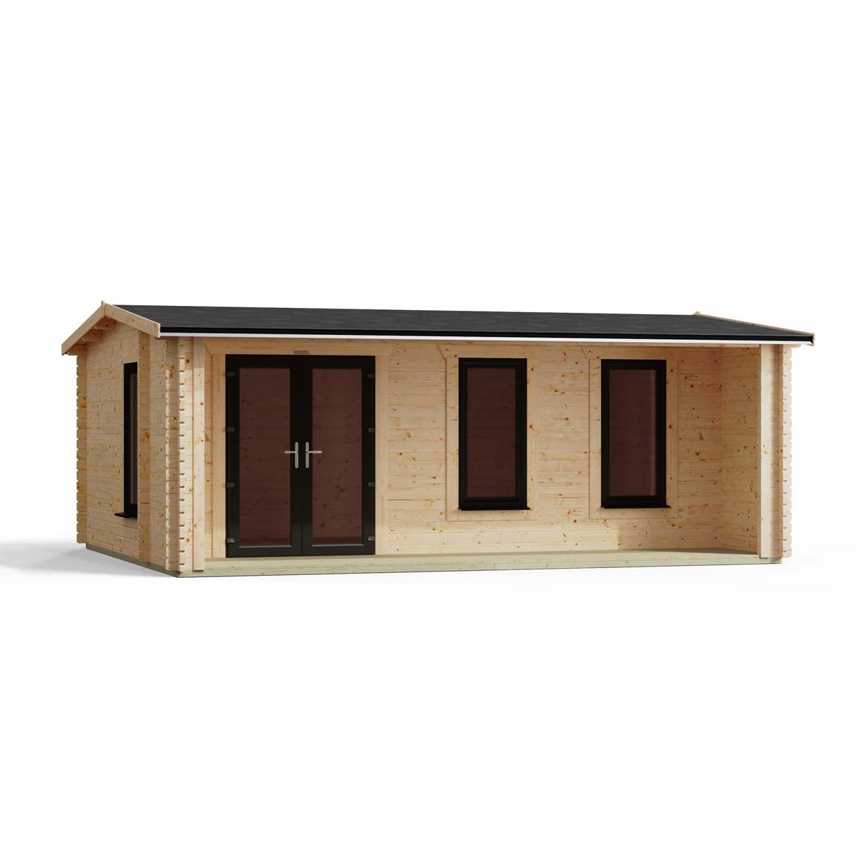 Powersheds Apex Snug Log Cabin 18ftx12ft DC 44mm